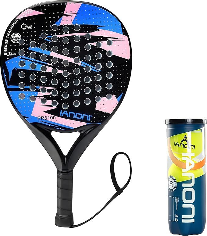 IANONI PR8100 Starter Kit Blue/Pink padel racket